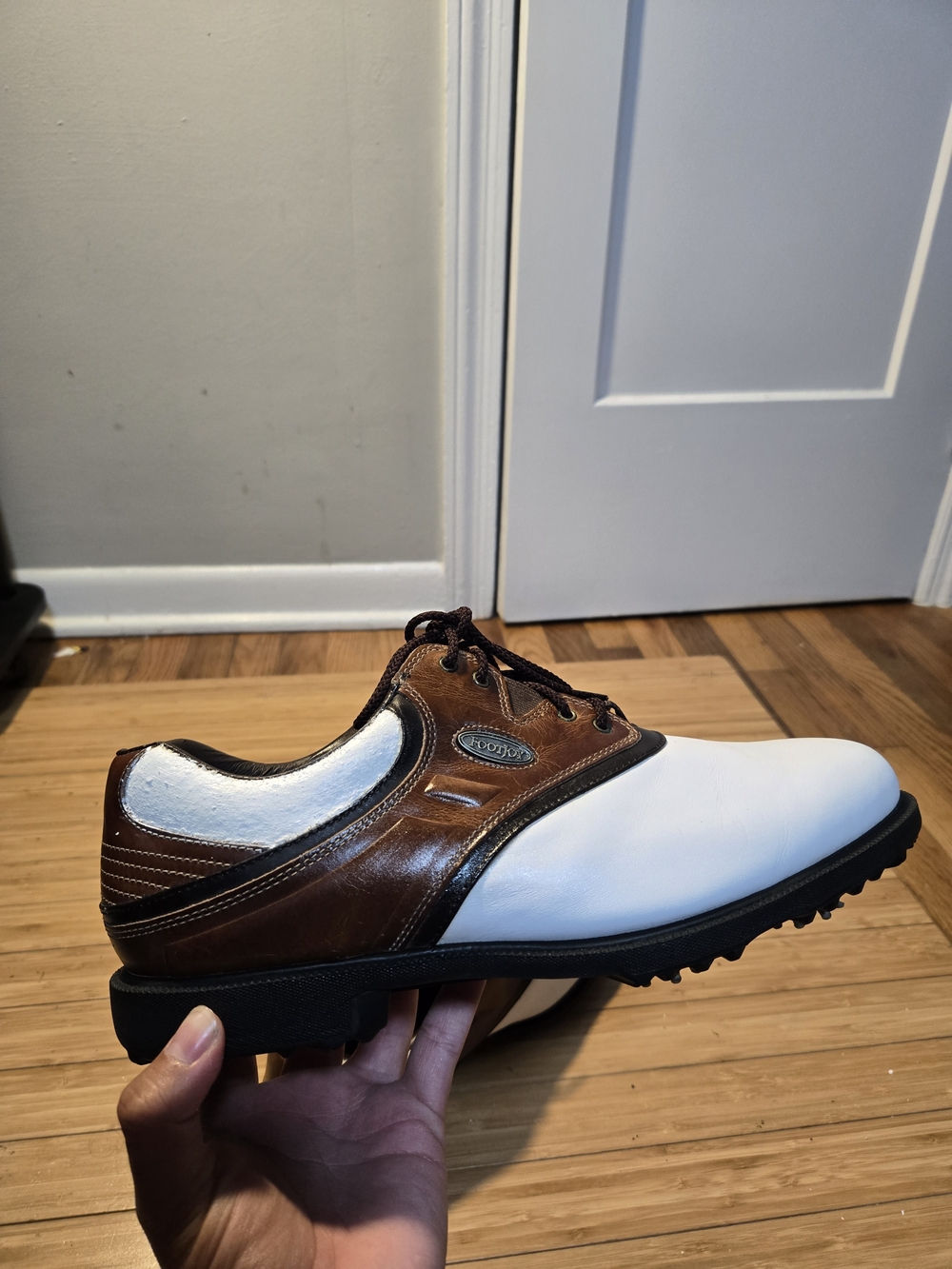 FootJoy Men’s Two-Tone Brown and White Golf Shoe